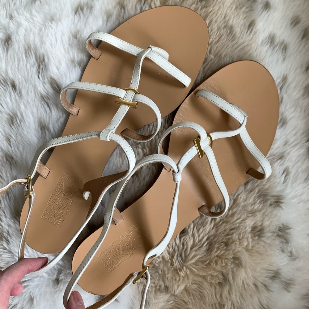 🆕🔥FERRAGAMO Gancino Sexy Strappy Leather Sandals - Picture 7 of 8